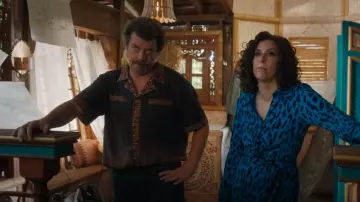 Tombolo The Sopranos Turnpike Batik worn by Jesse Gemstone (Danny McBride) as seen in The Righteous Gemstones (S04E07)