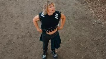 Dolce & Gabbana 9 Naxos Combat Boot Studded Jeweled Lace Up Zip Crown Embossed worn by Keefe Chambers (Tony Cavalero) as seen in The Righteous Gemstones (S04E07)