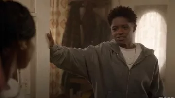 Hours Collection Vintage Brown Drop Shoulder Zip Hoodie worn by Tamia 'Coop' Cooper (Bre-Z) as seen in All American (S07E10)