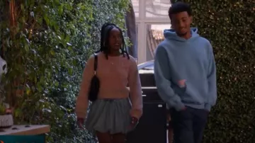 Billabong Vivid Sun Marled Cotton Crewneck Sweater worn by Amina (Alexis Chikaeze) as seen in All American (S07E11)