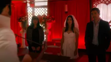 Cult Gaia Charlique Pleated Mini Dress worn by Thony De La Rosa (Elodie Yung) as seen in The Cleaning Lady (S04E04)