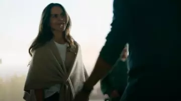 Ueayms Stylish Handcrochet Shawl Colombia Poncho Sweater worn by Ramona Sanchez as seen in The Cleaning Lady (S04E05)