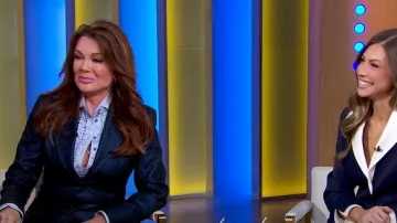 Akris punto Metallic Night Sky Boyfriend Blazer porté par Lisa Vanderpump tel qu’on le voit dans Good Morning America le 23 avril 2025