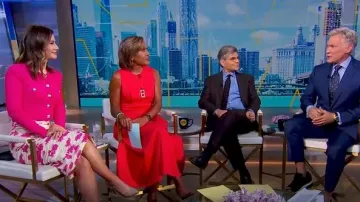 Shoshanna Grayson Dress worn by Robin Roberts as seen in Good Morning America on April 23, 2025