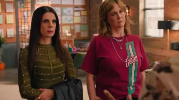 Fashion Nova Green Bandage Dress With Gold Studs worn by Kris (Meredith MacNeill) as seen in Small Achievable Goals (S01E08)