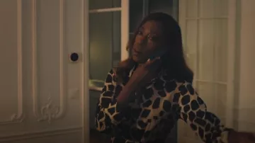 Max Mara Arabba Printed Poplin Shirt Dress worn by Sally Wright (Nikki Amuka-Bird) as seen in I, Jack Wright (S01E01)
