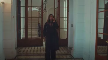 Max Mara Belted Virgin Wool Coat worn by Sally Wright (Nikki Amuka-Bird) as seen in I, Jack Wright (S01E01)
