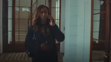 Karen Millen Cotton Cutwork Embroidered Woven Blouse worn by Sally Wright (Nikki Amuka-Bird) as seen in I, Jack Wright (S01E01)
