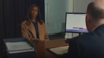 Ralph Lauren Leonarda Wrap Coat worn by Sally Wright (Nikki Amuka-Bird) as seen in I, Jack Wright (S01E01)