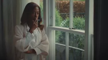 Christy Waffle Robe worn by Sally Wright (Nikki Amuka-Bird) as seen in I, Jack Wright (S01E02)