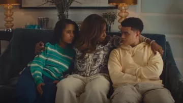 Sandro Patterned Silk Shirt worn by Sally Wright (Nikki Amuka-Bird) as seen in I, Jack Wright (S01E02)
