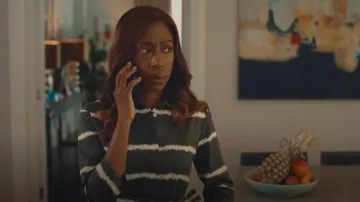 Max Mara Olanda Abstract-Pattern Cotton Midi Dress worn by Sally Wright (Nikki Amuka-Bird) as seen in I, Jack Wright (S01E02)