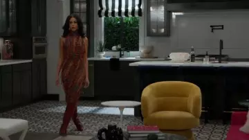 Akira Summer Time Livin Mesh Midi Dress worn by Dani Dupree (Karla Cheatham Mosley) as seen in Beyond the Gates (S01E35)