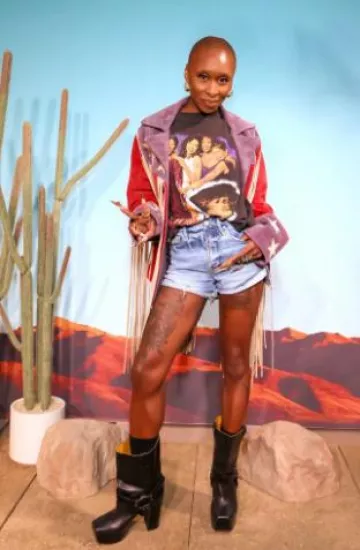 Bode Flag Fringe Jacket worn by Cynthia Erivo at Coachella Music Festival post on April 19, 2025