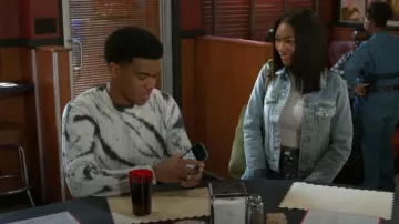 Urban Renewal at Urban Outfitters Remade Dark Dye Crew Neck Sweater worn by Tyrell Richardson (Jaden Lucas Miller) as seen in Beyond the Gates (S01E37)