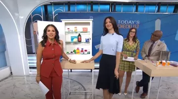 Dsquared2 Cropped Sweater worn by Natalie Azar as seen in Today on April 18, 2025