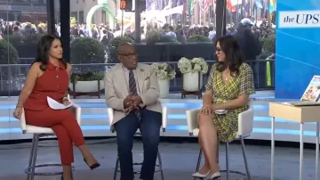 Prada Brushed Leather Slingback Pumps worn by Savannah Sellers as seen in Today on April 18, 2025