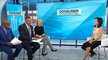 Universal Thread Button-Front Sweater Vest worn by Vicky Nguyen as seen in Today on April 21, 2025