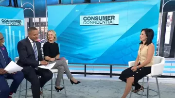 Ted Baker Betylou Knit Skirt worn by Vicky Nguyen as seen in Today on  April 21, 2025