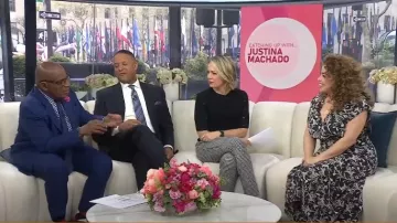 Isabel Marant Omeya Floral Midi Dress worn by Justina Machado as seen in Today on  April 21, 2025