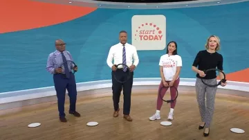 New Balance 740 V2 Logo-embroidered Mesh Trainers worn by Raven Ross as seen in Today on  April 21, 2025