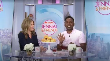 Thom Browne 4-Bar Cotton Piqué Polo worn by Justin Sylvester as seen in Today on April 21, 2025