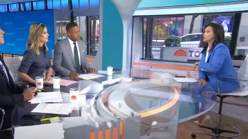 Veronica Beard Cutaway Dickey Jacket worn by Laura Jarrett as seen in Today on  April 22, 2025