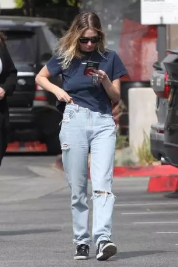 Adidas Originals Trainers worn by Ashley Benson in Easter Shopping Trip in Beverly Hills post on April 19, 2025.