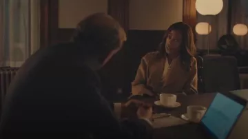 Ralph Lauren Leonarda Wrap Coat worn by Sally Wright (Nikki Amuka-Bird) as seen in I, Jack Wright (S01E04)