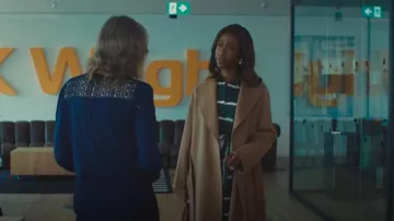 Max Mara Olanda Abstract-Pattern Cotton Midi Dress worn by Sally Wright (Nikki Amuka-Bird) as seen in I, Jack Wright (S01E04)
