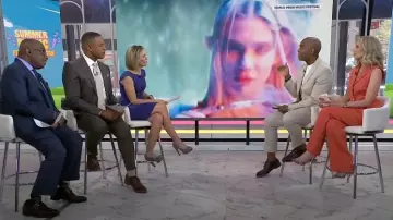 Veronica Beard Heyser Wide-Leg Pant worn by Misty Belles as seen in Today on April 24, 2025