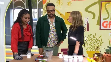 Noah Solid Ricky Jacket porté par Hilton Carter comme on le voit dans Today with Jenna & Friends le 25 avril 2025