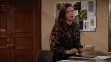 Ba&sh Ruiz Blouse worn by Katie Logan (Heather Tom) as seen in The Bold and the Beautiful on April 15, 2025