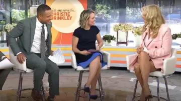 Eliza J Textured Knit Fit and Flare Dress worn by Dylan Dreyer as seen in Today on April 28, 2025