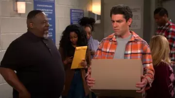 Goodfellow & Co Heavyweight Shirt worn by Dave Johnson (Max Greenfield) as seen in The Neighborhood (S07E18)