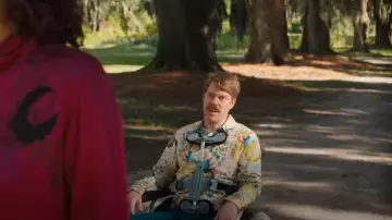 Scotch & Soda Embassy Printed Shirt worn by Benjamin Jason 'BJ' Barnes (Tim Baltz) as seen in The Righteous Gemstones (S04E08)