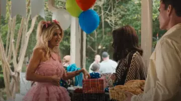 Staud Mini Florian Dress worn by Jana Milsap (Arden Myrin) as seen in The Righteous Gemstones (S04E08)