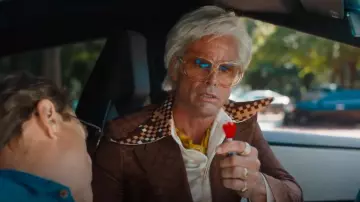 Gucci GG-Canvas Jacquard Double-Breasted Blazer worn by Baby Billy Freeman (Walton Goggins) as seen in The Righteous Gemstones (S04E08)