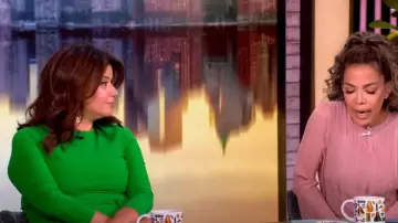 Chiara Boni La Petite Robe Gathered Side Midi-Dress worn by Ana Navarro as seen in The View on April 28, 2025