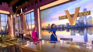 Pantalon droit slim en laine traçable Theory utilisé par Joy Behar, comme on le voit dans The View le 29 avril 2025