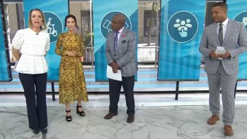 Whistles Ines Ikat Animal Print usado por Vicky Nguyen como se ve en Today el 29 de abril de 2025