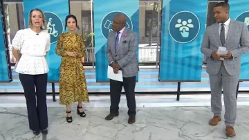 Whistles Ines Ikat Animal Print worn by Vicky Nguyen as seen in Today on  April 29, 2025
