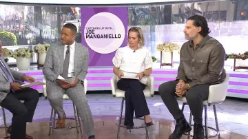 Rick Owens Veste chemise en cuir portée par Joe Manganiello comme on le voit dans Today le 29 avril 2025