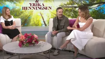 Rebecca Minkoff West Pointed Toe Pump worn by Erika Henningsen as seen in Today with Jenna & Friends on April 29, 2025