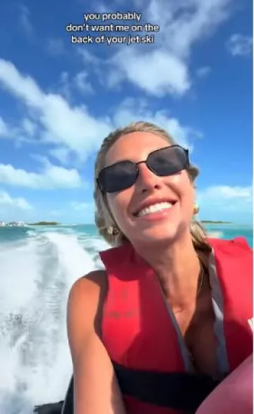 Prada Pr A51S 1Ab5Z1 Sunglasses worn by Alix Earle at Tiktok on April 24, 2025