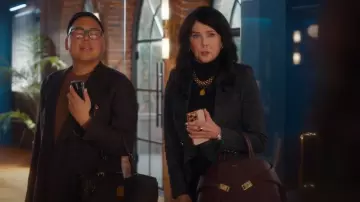 Smythe Crossover Tweed Blazer worn by Monica Frazier (Lauren Graham) as seen in The Z-Suite (S01E02)