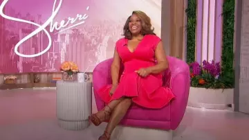 Calvin Klein Solid Cap Sleeve Fit & Flare Dress worn by Sherri Shepherd as seen in Sherri on April 29, 2025