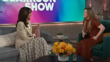 Kallmeyer Alyse Gusset Skirt worn by Jennifer Beals as seen in The Kelly Clarkson Show on April 23, 2025