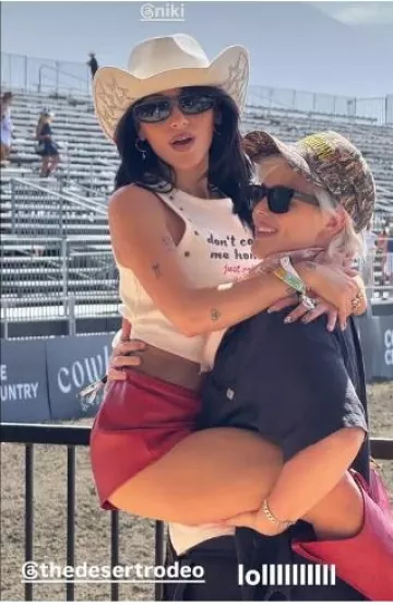 Windsor Hot Shorts worn by Niki DeMartino on her Instagram Story post on April 25, 2025