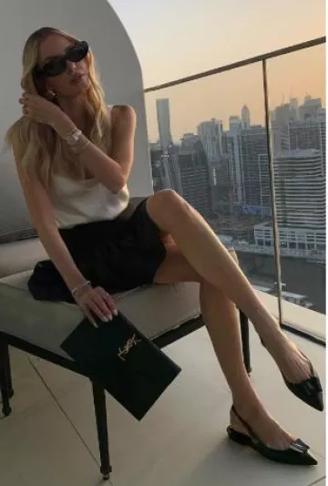 Bracelet Cartier Serti de Diamants Juste Un Clou porté par Leonie Hanne sur sa Story Instagram le 30 avril 2025